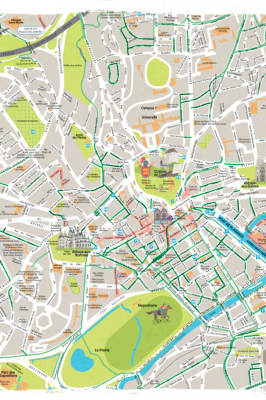 Kaart van Caen (FR/EN)