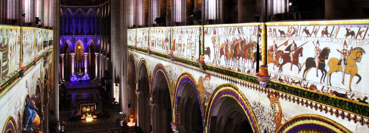 Cathédrale de Bayeux, spectacle tapisserie de Bayeux