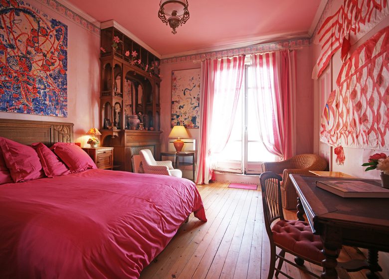 Chambre Rose à La Villa Louis Chambres d'hôtes à Lion-sur-mer en Normandie